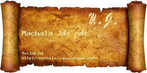 Machala Júnó névjegykártya